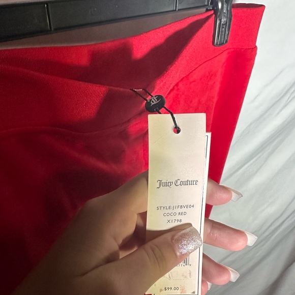 Juicy Couture Matching Velour Rhinestone Tracksuit New With Tags in Red - Picture 7 of 8